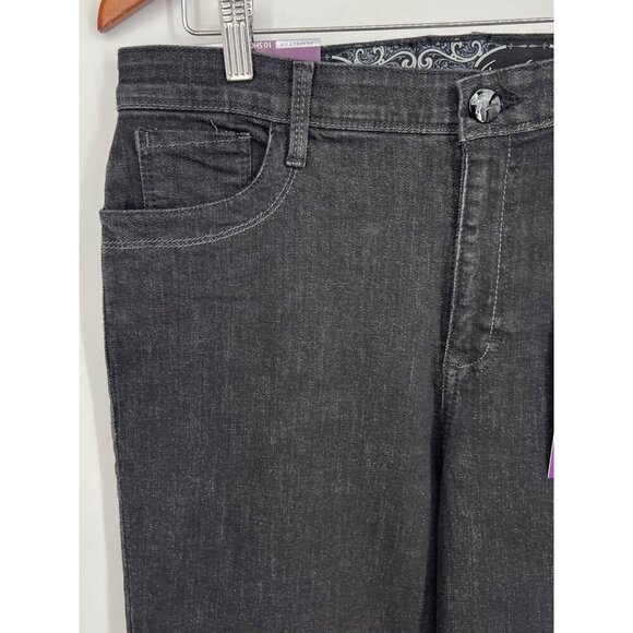 Gloria Vanderbilt Womens Perfect Fit Bootcut Jeans 10 Short Black Rinse NWT New - Picture 4 of 11